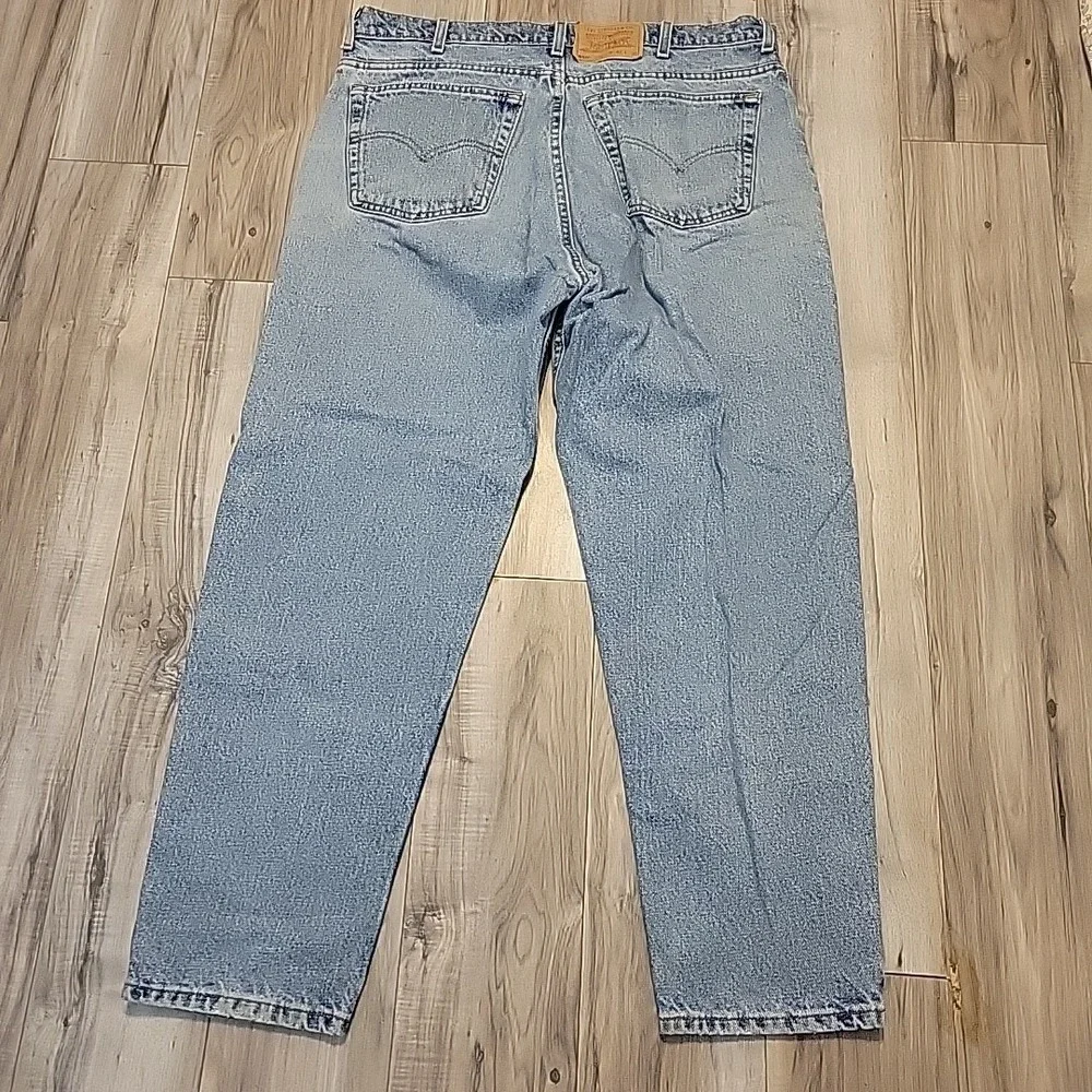 Levi's 550 Jeans Mens 42x30 Tag 40x30 Actual Blue Relaxed Fit‎ Tapered Denim VGT